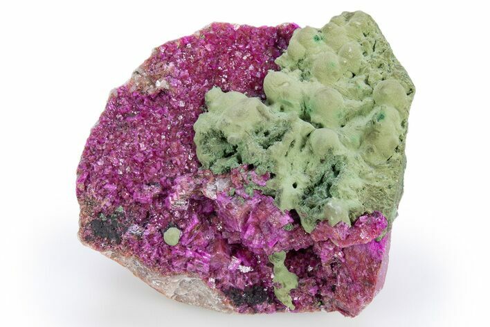 Green Kolwezite on Vibrant Cobaltoan Dolomite - DR Congo #305706